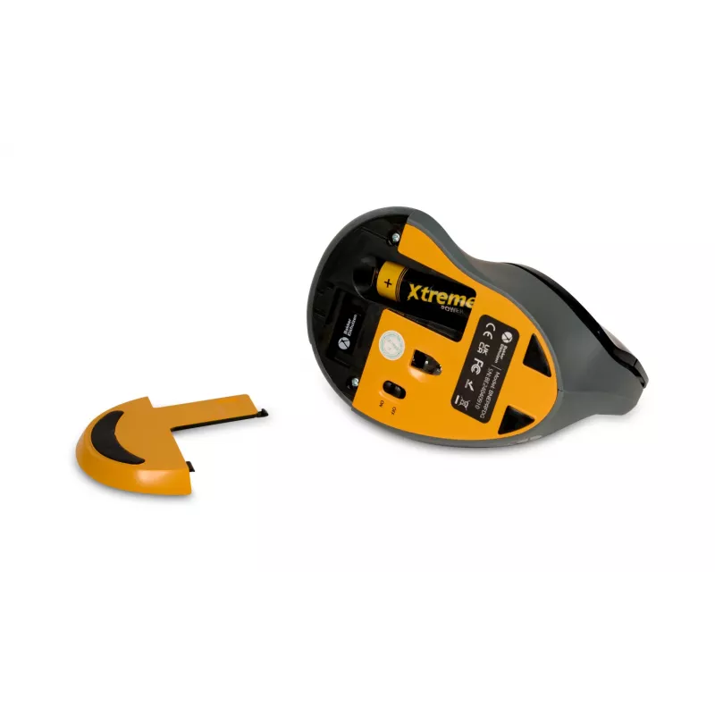 BakkerElkhuizen PRF Mouse Wireless tmavosivá, pravá ruka, vertikálny dizajn, optická, RF Wireless, 1600 DPI, čierna, sivá