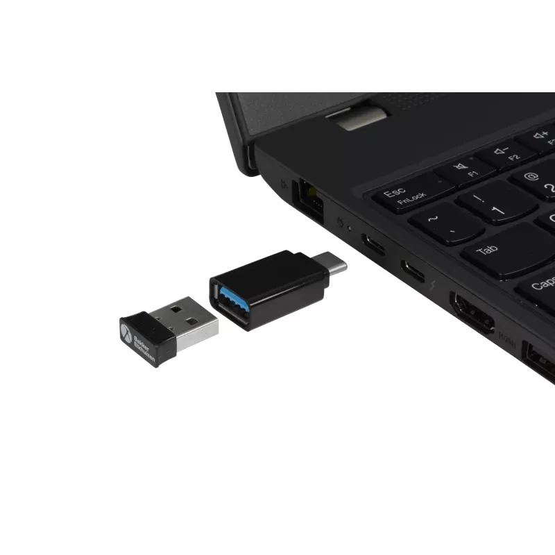 BakkerElkhuizen PRF Mouse Wireless tmavosivá, pravá ruka, vertikálny dizajn, optická, RF Wireless, 1600 DPI, čierna, sivá