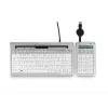 BakkerElkhuizen S-board 840 Numeric klávesnica, USB, PC, 1,2 m, svetlosivá, biela