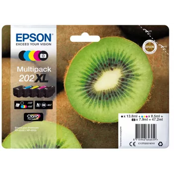 Epson Kiwi multibalenie 5 farieb 202XL Claria Premium atrament