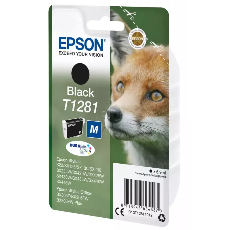 Epson T1281 Fox samostatné balenie atramentová kazeta čierna