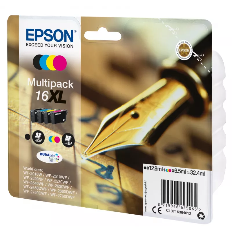 Epson atramentová kazeta C13T16364012 / 16XL XL Multipack BK,C,M,Y