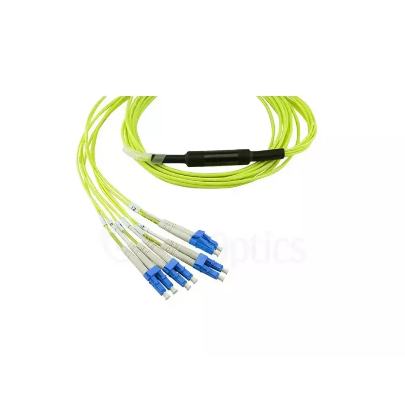 BlueOptics CBL-0206-07-BO Jednomódový breakout optický kábel, MTP/APC na 4x Duplex LC/UPC, 7,5 m