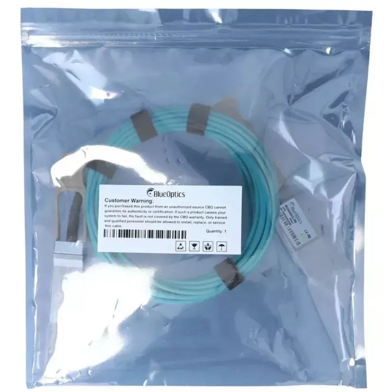 BlueOptics CBL-510-BO InfiniBand sklenené vlákno kábel 10 m QSFP28 aqua