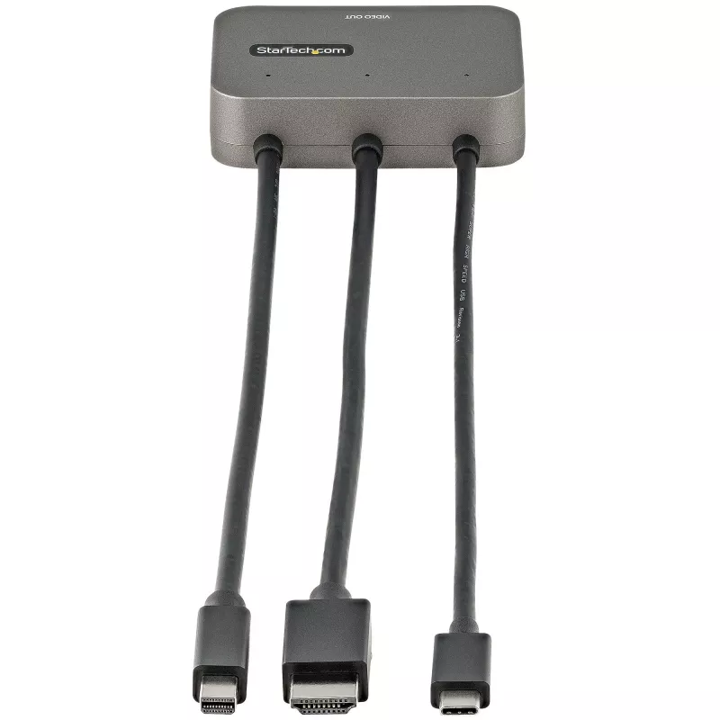 StarTech.com 3-in-1 adaptér multiport na HDMI - 4K 60Hz USB-C, HDMI alebo Mini DisplayPort na HDMI konvertor pre konferenčné miestnosti - digitálny AV video adaptér na pripojenie HDMI monitora/displaya