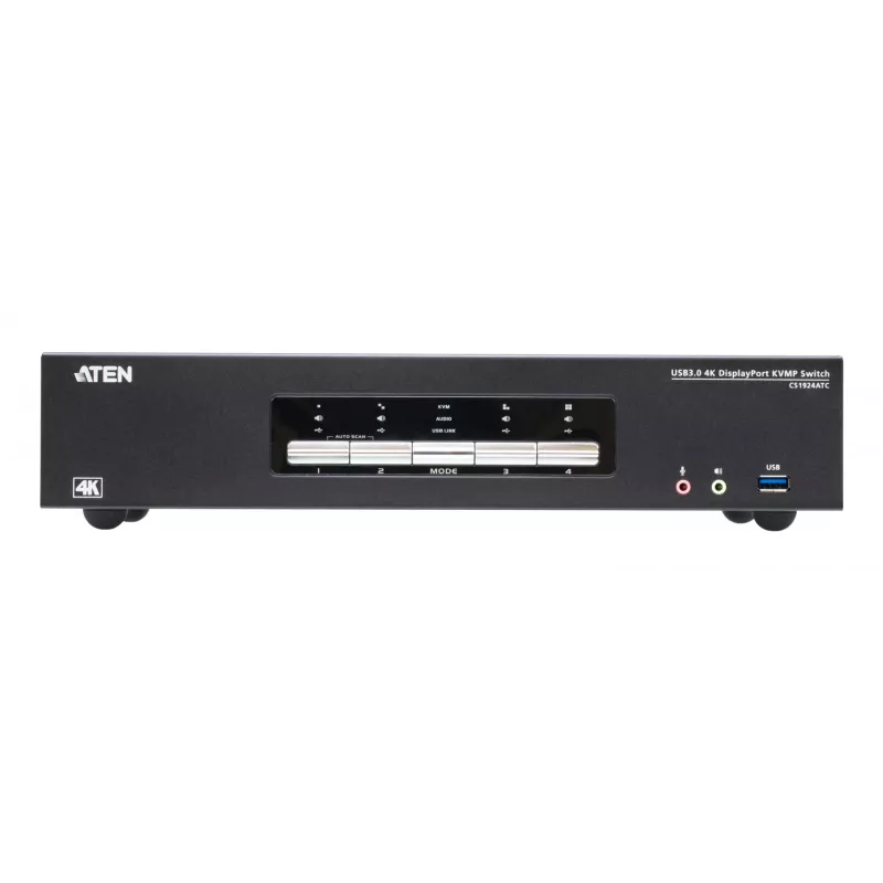 KVM prepínač ATEN CS1924ATC USB DisplayPort 4K Ultra HD