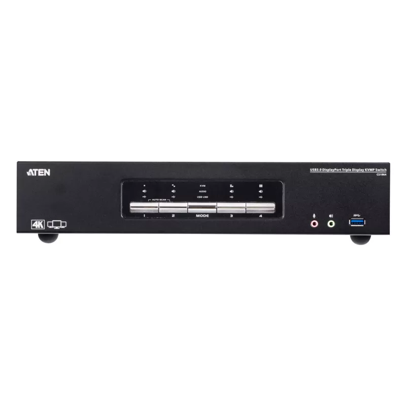 KVMP prepínač ATEN 4P USB3.0 4K DP TRIPLE VIEW
