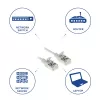 ACT sivá 1 meter LSZH U/FTP CAT6A slimline patch kábel do dátového centra bez zaistenia s RJ45 konektormi