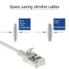 ACT sivá 5 metrov LSZH U/FTP CAT6A slimline patch kábel do dátového centra s ochranou zaistenia s RJ45 konektormi