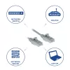 ACT sivá 2 metre LSZH U/UTP CAT6 slimline patch kábel do dátového centra bez zaistenia s RJ45 konektormi