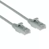 ACT sivá 0,25 metra LSZH U/UTP CAT6 slimline patch kábel do dátového centra bez zaistenia s RJ45 konektormi