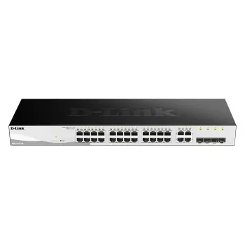 D-Link 28-portový Gigabit Smart Managed switch vrátane 4 Combo portov