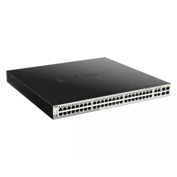 D-Link 52-portový PoE Gigabit Smart Managed switch vrát. 4 x 100/1000Mbps Combo portov