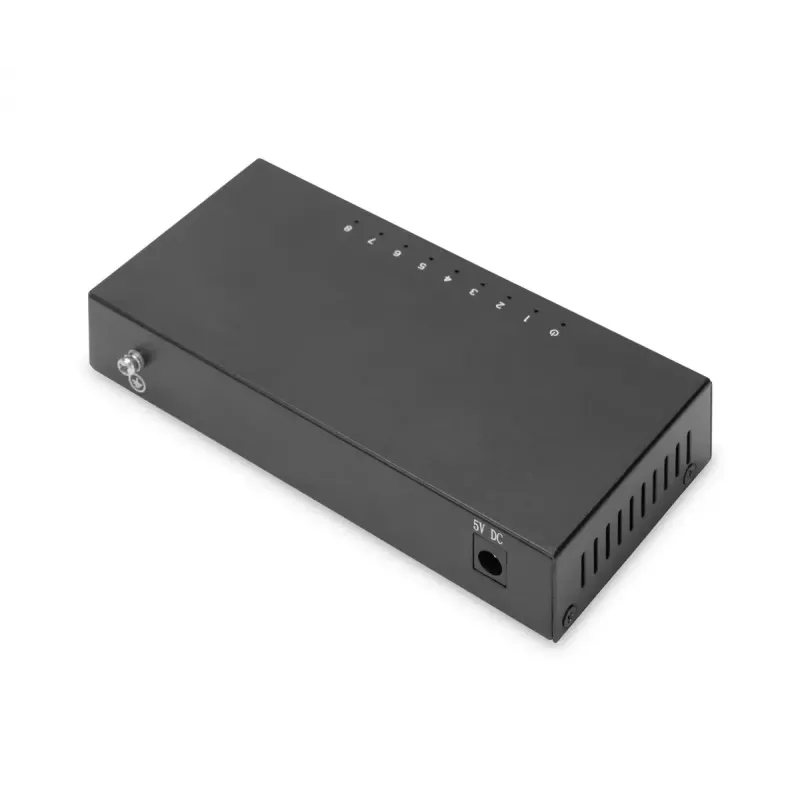Neupravovaný switch Digitus 8-port 10/100 Mbps Fast Ethernet kovové puzdro