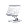 Conceptronic DONN26G, strieborná, tablet, multimediálny stojan, hliník, 100 W, MicroSD (TransFlash), SD, SDHC, SDXC