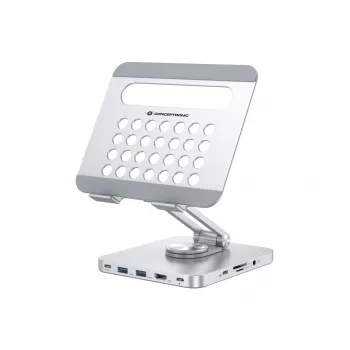 Conceptronic DONN26G, strieborná, tablet, multimediálny stojan, hliník, 100 W, MicroSD (TransFlash), SD, SDHC, SDXC