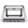 Stojan na notebook EXSYS EX-1223HM strieborný USB 3.2 Gen 1 100W