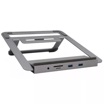 Stojan na notebook EXSYS EX-1223HM strieborná USB 3.2 Gen 1 100W