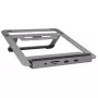 Stojan na notebook EXSYS EX-1223HM strieborný USB 3.2 Gen 1 100W