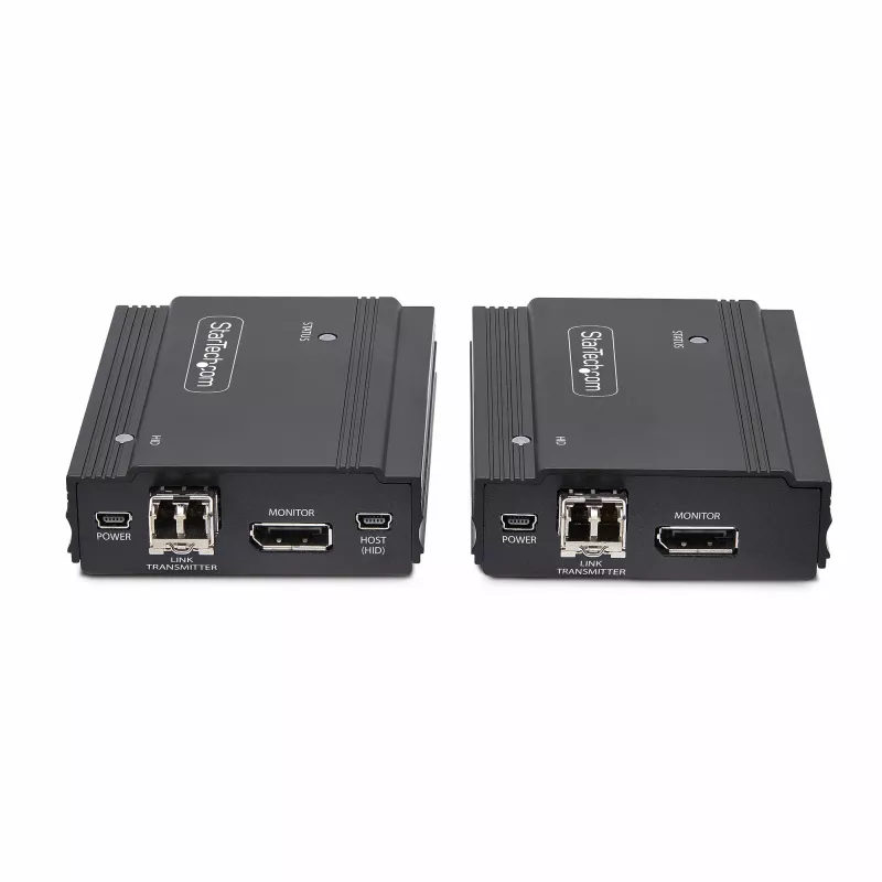 StarTech.com DisplayPort KVM extender cez optiku, 4K 60Hz, sada na predĺženie konzoly, až do 300 m (multimode) s predinštalovanými SFP+ modulmi, 3x USB HID