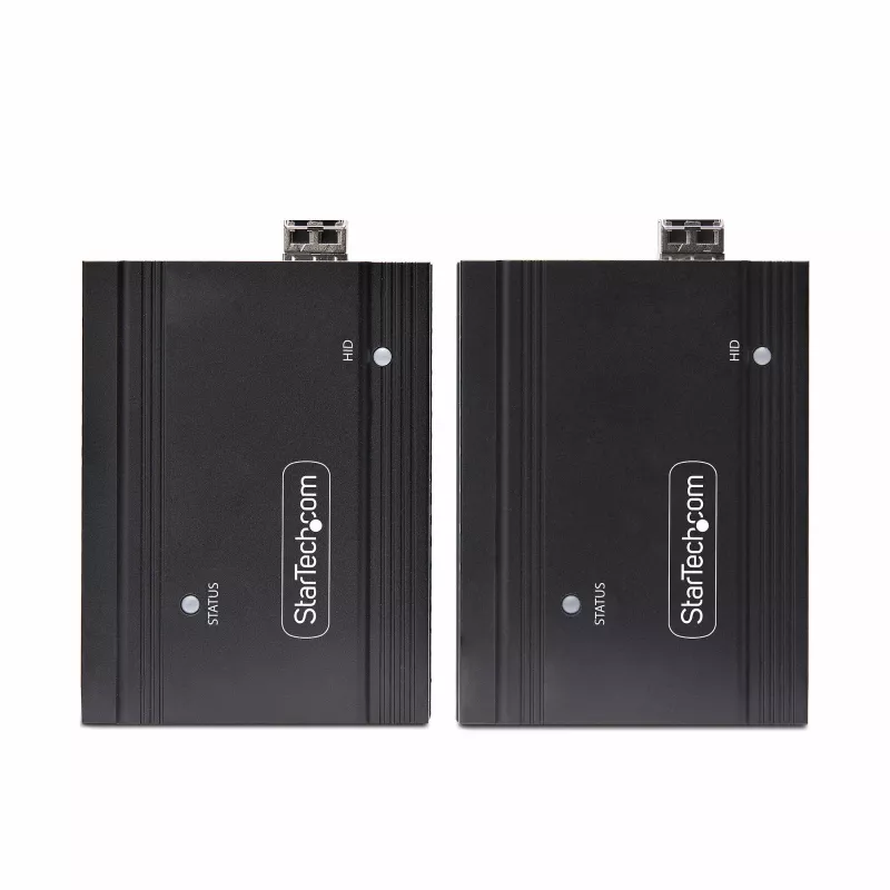 StarTech.com DisplayPort KVM extender cez optiku, 4K 60Hz, sada na predĺženie konzoly, až do 300 m (multimode) s predinštalovanými SFP+ modulmi, 3x USB HID