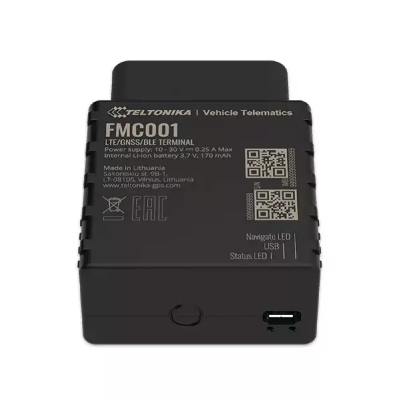 GPS tracker Teltonika FMC001 auto čierna 53g