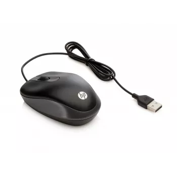 HP USB cestovná myš, obojručná, optická, USB Type-A, 1000 DPI, čierna