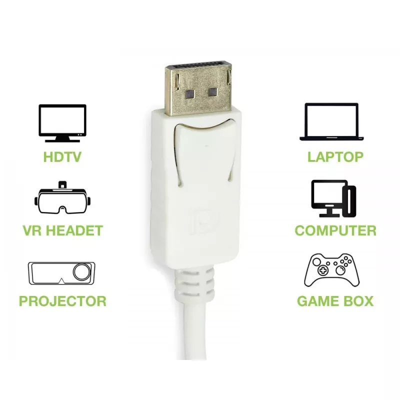 Techly IADAP DP-HDMIFP video káblový adaptér 0,2 m DisplayPort HDMI biely