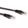 ACT čierny 1-metrový U/UTP CAT6 patch kábel s RJ45 konektormi