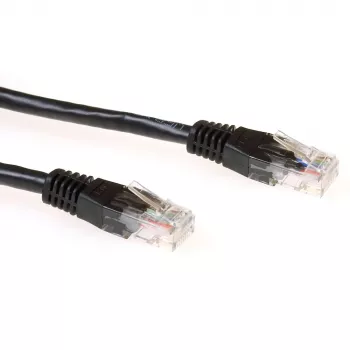 ACT čierny 2 metre U/UTP CAT6 patch kábel s RJ45 konektormi