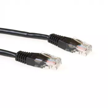 ACT čierny 3 metre U/UTP CAT6 patch kábel s RJ45 konektormi