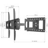 Techly ICA-PLB 148L nástenný držiak na TV 165,1 cm (65 palcov) čierny