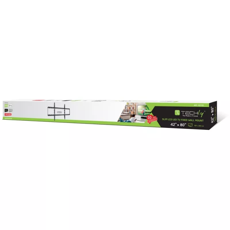 Techly ICA-PLB 162XL nástenný držiak na TV 2,03 m (80 palcov) čierny