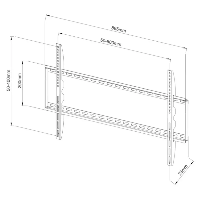 Techly ICA-PLB 162XL nástenný držiak na TV 2,03 m (80 palcov) čierny