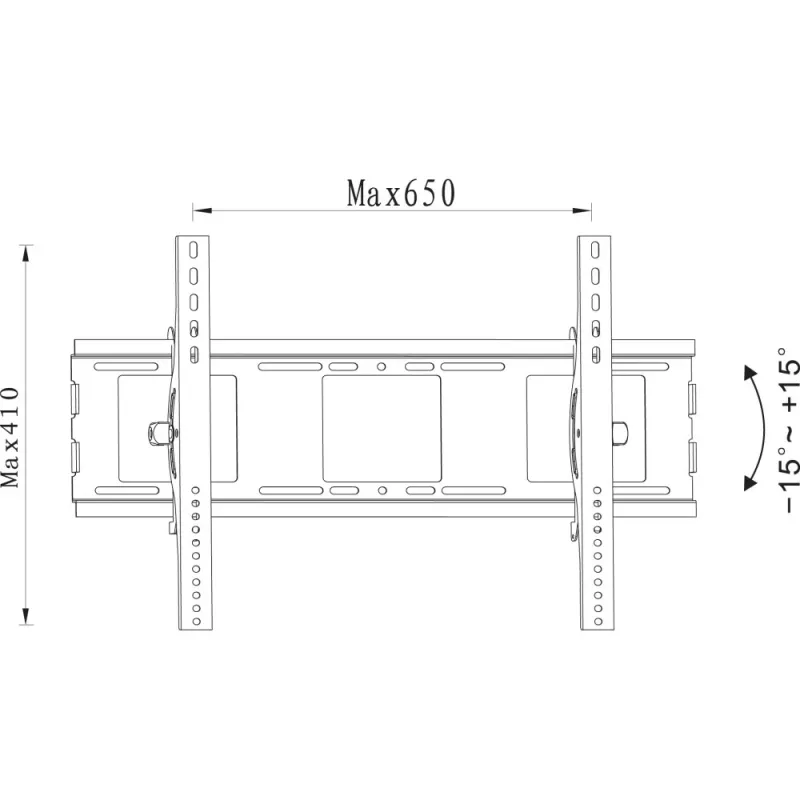 Techly ICA-PLB 231L nástenný držiak na TV 177,8 cm (70 palcov) čierny