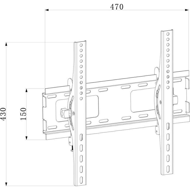 Techly ICA-PLB 231M držiak/stojan na TV 139,7 cm (55 palcov) čierny