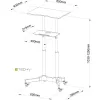 Techly ICA-TB TPM-1BK Univerzálny vozík na notebook/projektor, 103-125 cm, čierny