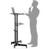 Techly ICA-TB TPM-1BK Univerzálny vozík na notebook/projektor, 103-125 cm, čierny