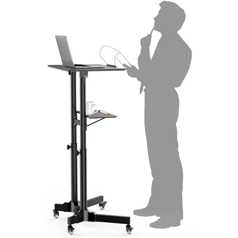 Techly ICA-TB TPM-1BK Univerzálny vozík na notebook/projektor, 103-125 cm, čierny