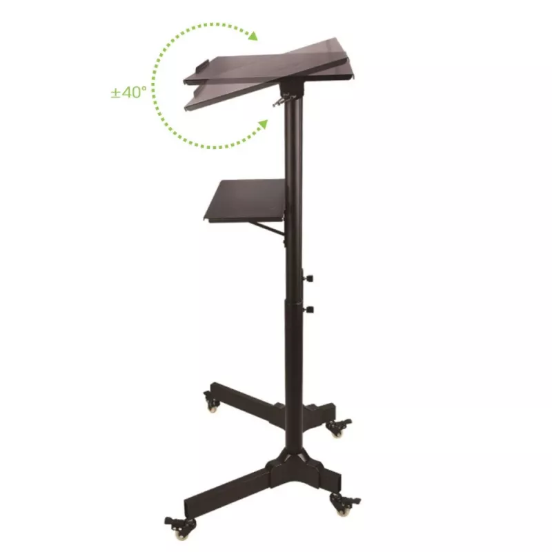 Techly ICA-TB TPM-1BK Univerzálny vozík na notebook/projektor, 103-125 cm, čierny