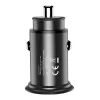 Techly Mini auto nabíjačka USB-A a USB-C Quick Charge 3.0 38W v čiernom kove