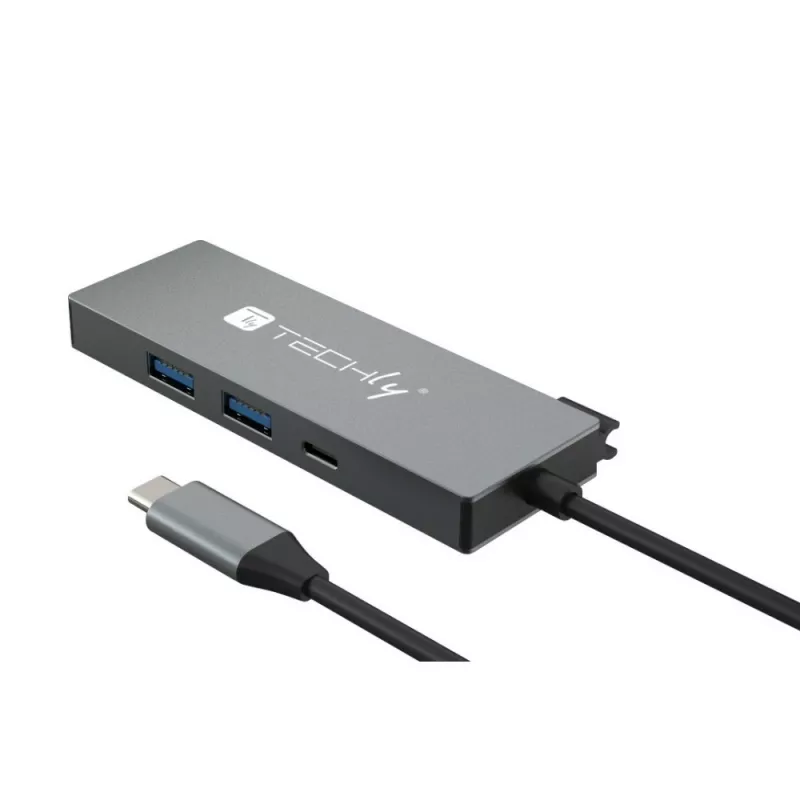 Techly IUSB32C-HUB4HPD rozbočovač USB-C 4 v 1, dokovacia stanica USB 3.2 Type-C, 2x USB-A, 1x USB-C, HDMI