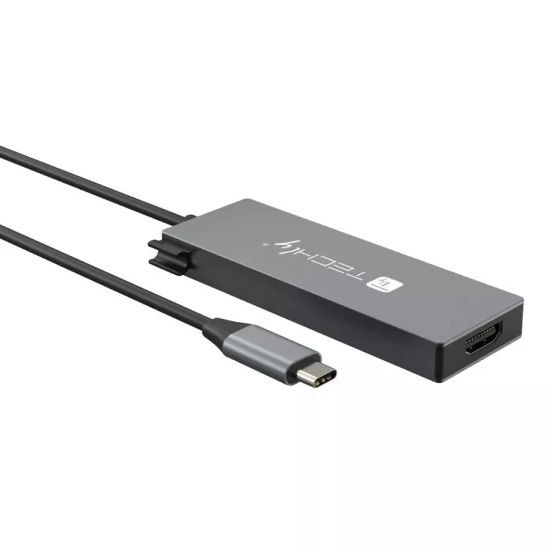 Techly IUSB32C-HUB4HPD rozbočovač USB-C 4 v 1, dokovacia stanica USB 3.2 Type-C, 2x USB-A, 1x USB-C, HDMI