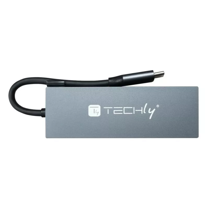 Techly IUSB32C-HUB4HPD rozbočovač USB-C 4 v 1, dokovacia stanica USB 3.2 Type-C, 2x USB-A, 1x USB-C, HDMI
