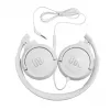 JBL Tune 500 JBLT500WHT slúchadlá na uši, drôtové, mikrofón, plochý kábel odolný voči zamotaniu, biele