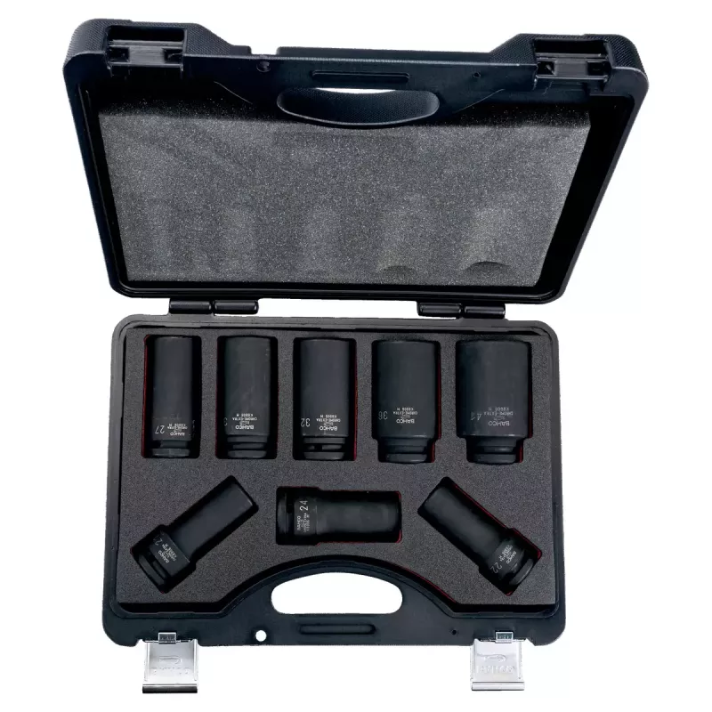 Bahco K8906M/8 Súprava rázových nástrčných kľúčov, 8 ks, 21-41 mm, pohon 3/4