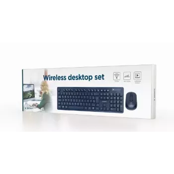 Gembird KBS-WCH-03-DE klávesnica myš v balení univerzálna RF Wireless QWERTZ nemecká čierna