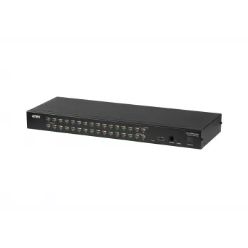 ATEN 32-portový Cat 5e/6 KVM prepínač, 1920 x 1200 pixelov, Ethernet LAN, Full HD, montáž do racku, 4,8 W, 1HE