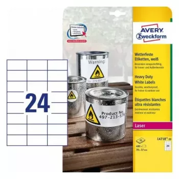 Samolepiaca etiketa pre tlačiareň Avery L4718-20