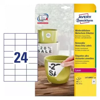 Samolepiace etikety AVERY L4718REV-20